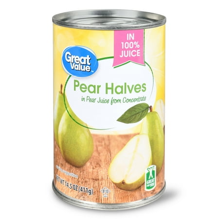 Great Value Pear Halves, 14.5 oz