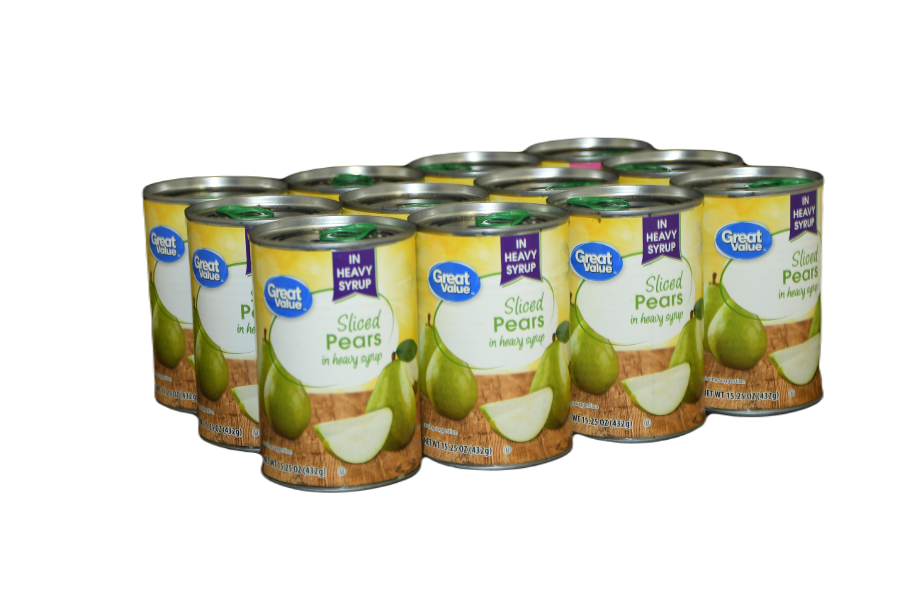 Great Value Sliced Pears in Heavy Syrup 15.25 oz No Fat Sodium