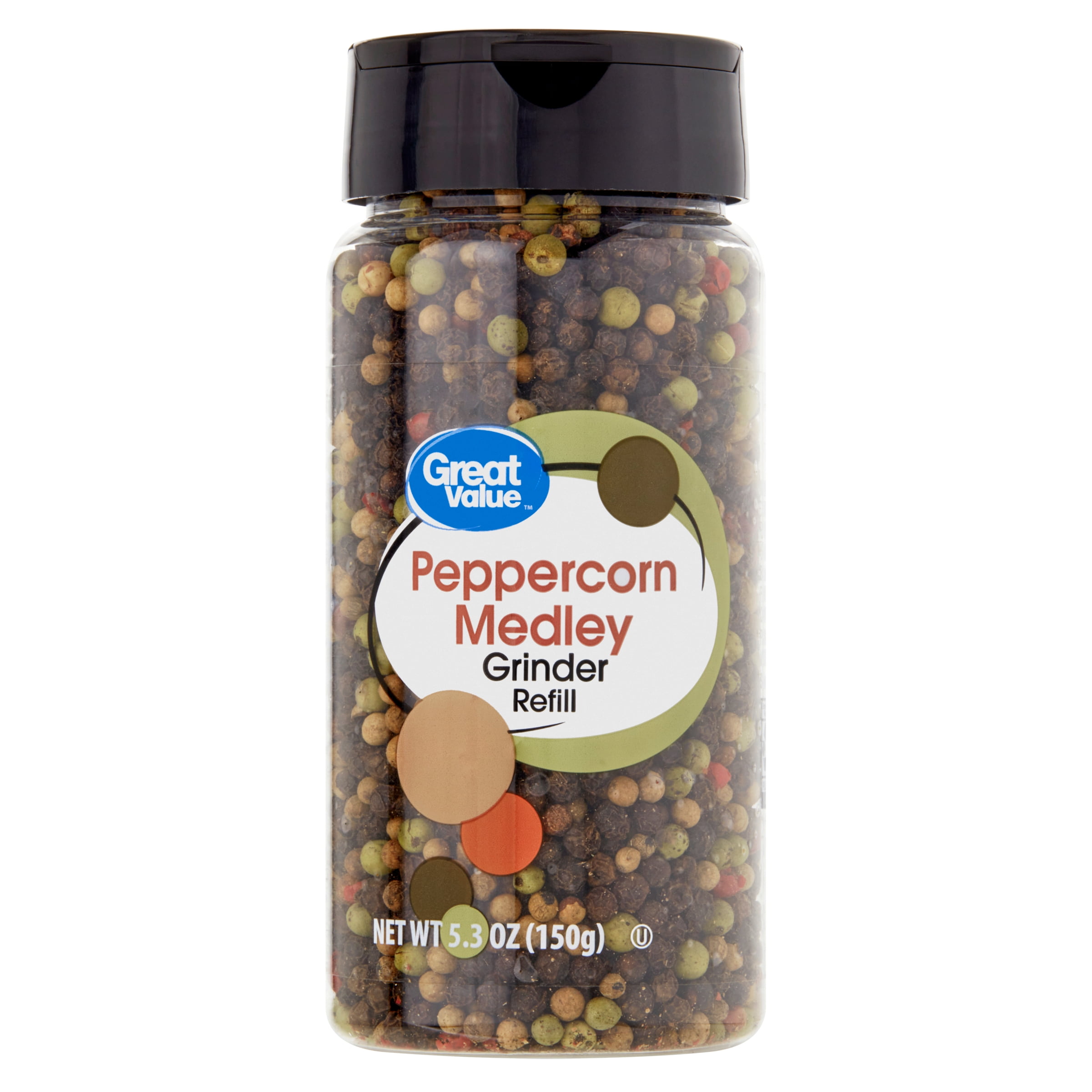 Great Value Peppercorn Medley Grinder Refill, 5.3 oz