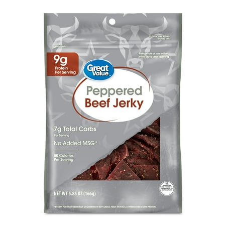 Great Value Peppered Beef Jerky, 5.85 oz