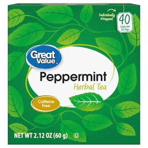 Great Value, Peppermint Herbal Tea, Tea Bags, 40 Ct