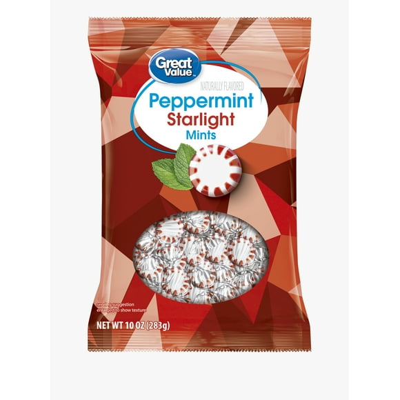 Great Value Peppermint Starlight Mints Hard Candy, 10 oz Bag
