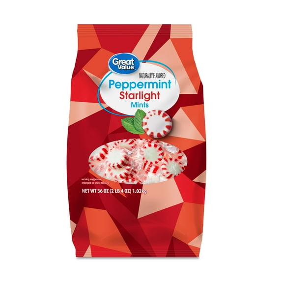Great Value Peppermint Starlight Mints Hard Candy, 36 oz