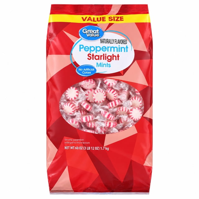 Great Value Peppermint Starlight Mints Hard Candy, 60 oz - Walmart ...