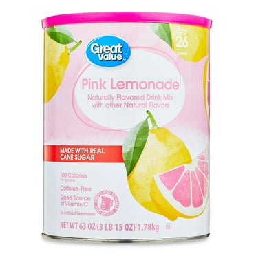 Great Value Pink Lemonade Drink Mix, 63 oz