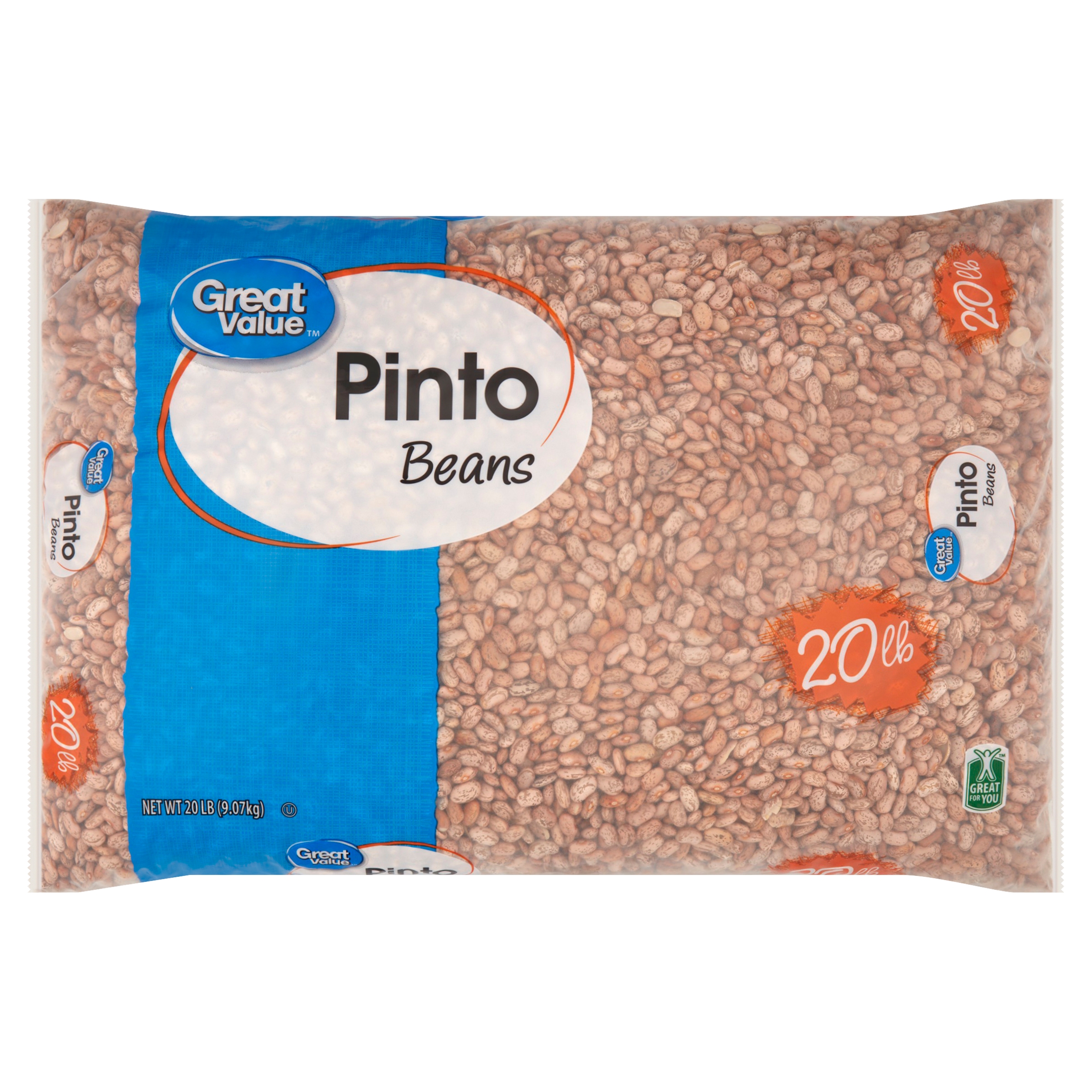 Great Value Pinto Beans, 20 lb - image 1 of 8