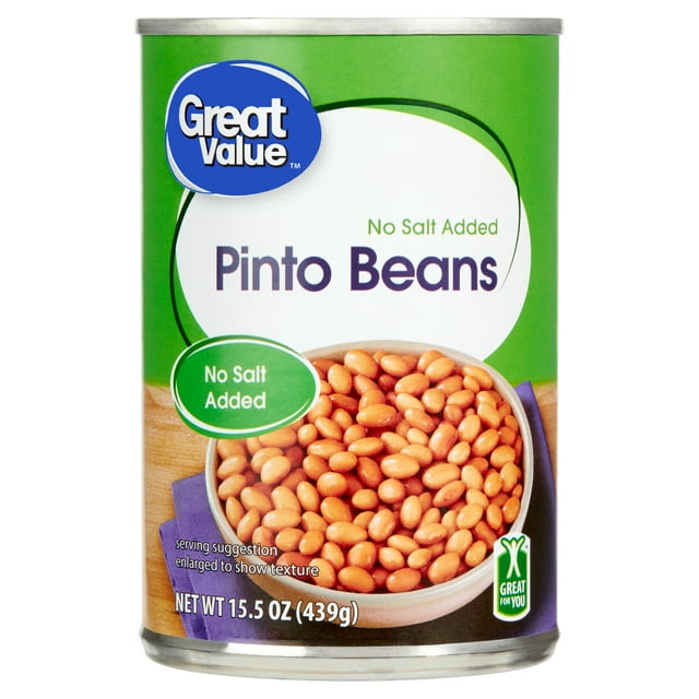 Great Value Pinto Beans, No Salt Added, 15.5 oz