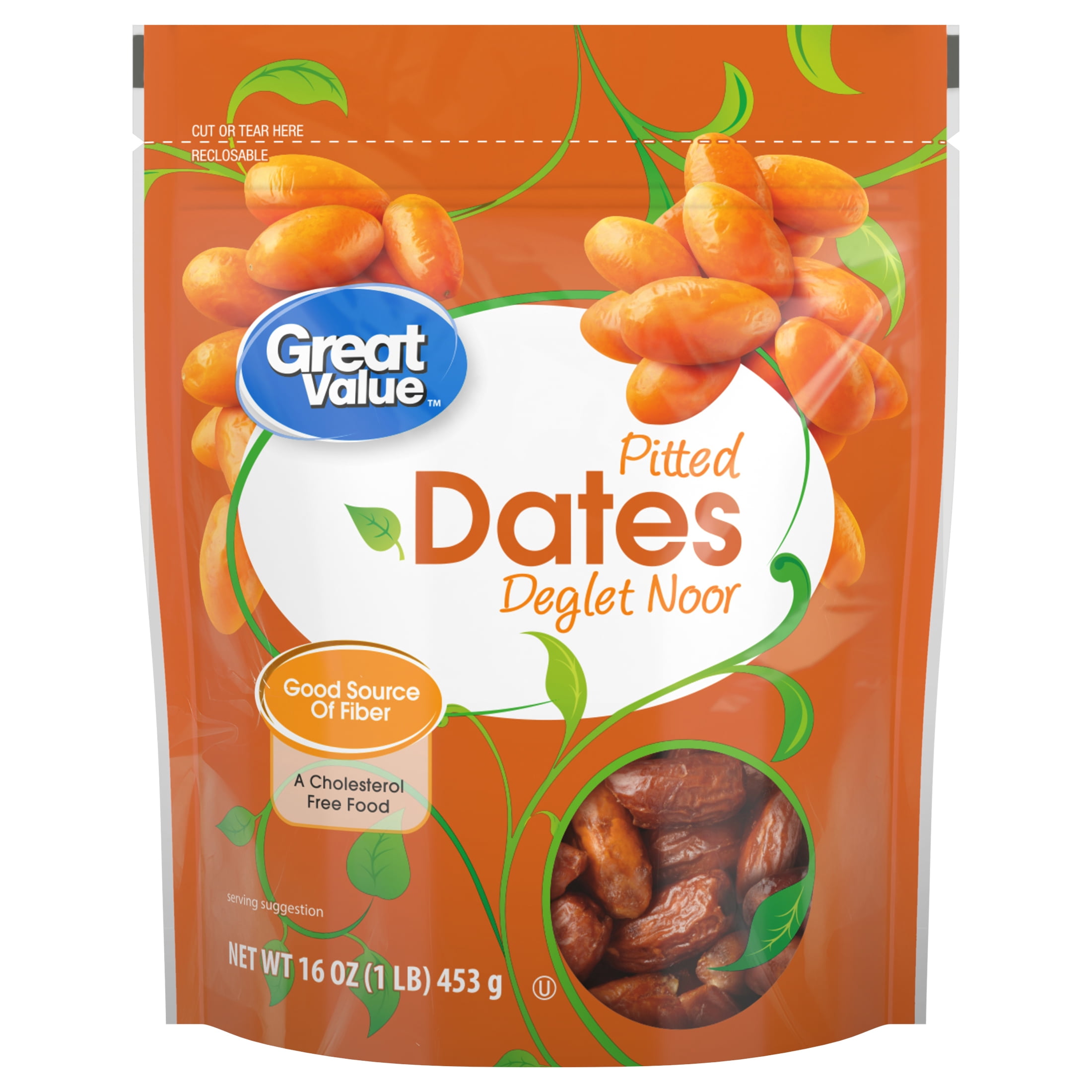 Great Value Pitted Deglet Noor Dates 16oz - Walmart.com