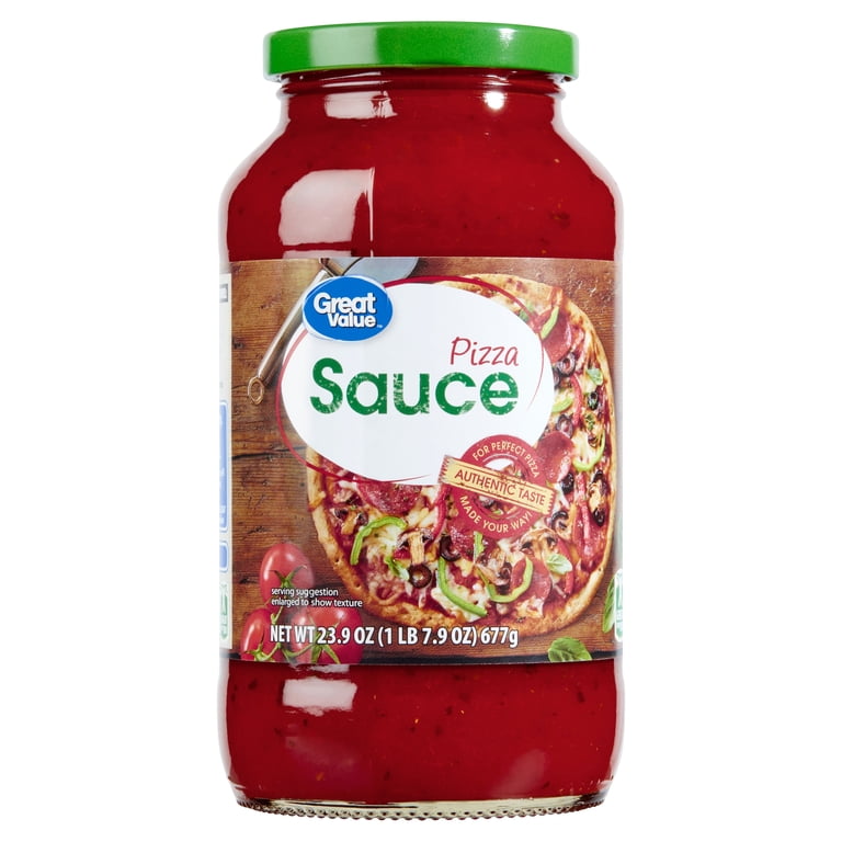 Great Value Pizza Sauce, 23.9 oz, 25 calories per serving, ideal