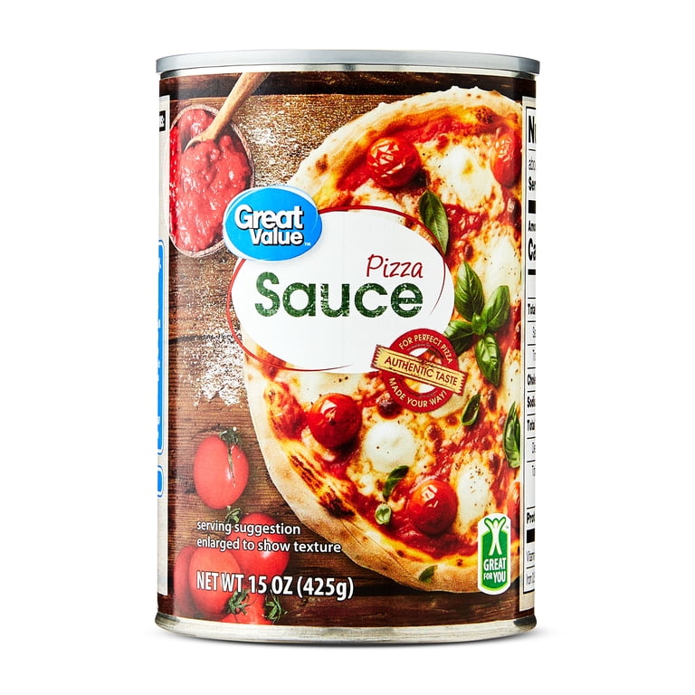 Great Value Pizza Sauce 15 oz Can, Perfect for Homemade Pizza and