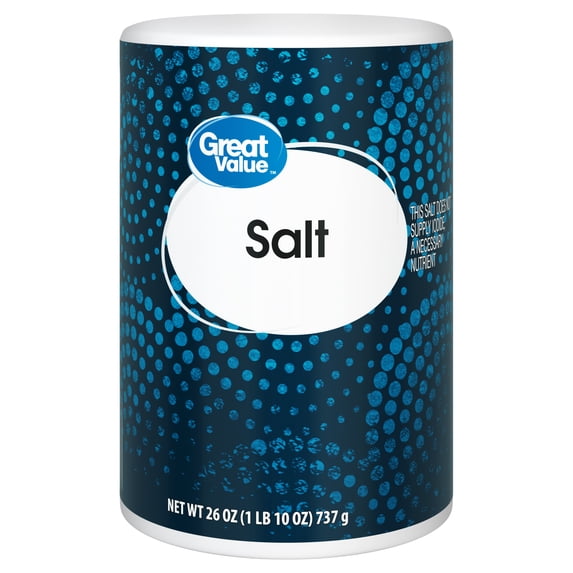 Great Value Plain Salt, 26 oz