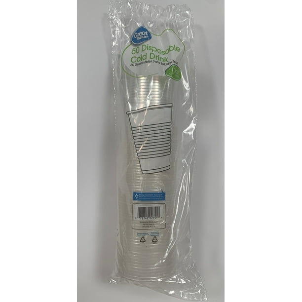Great Value Plastic Cup 10 Oz. 50 Count / Great Value Vaso Plástico de