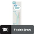 thumbnail image 1 of Great Value Plastic Disposable Flexible Straws, Multi-Color, 100 Count, 1 of 7