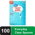 thumbnail image 1 of Great Value Plastic Everyday Clear Spoons, 100 Count, 1 of 8