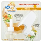Great Value Scented Oil Warmer and Plug-in Refill Set, Hawaiian, 0.67 fl oz, 1 Count