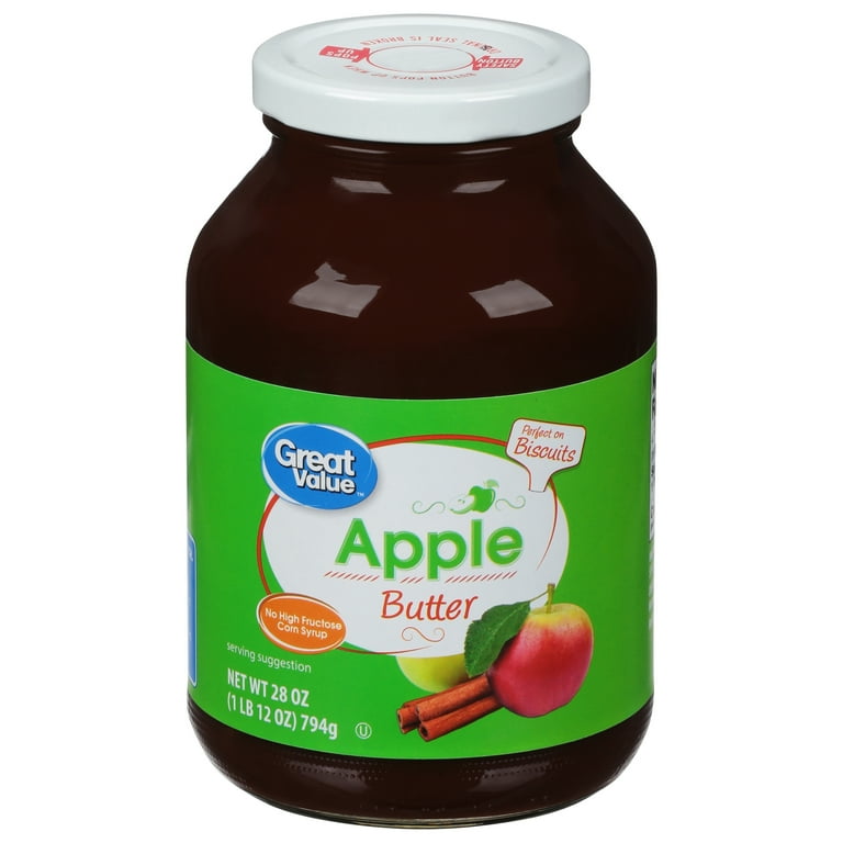 Great Value Apple Butter 28 oz Jar with Apples, Sugar, and Spices -  Walmart.com