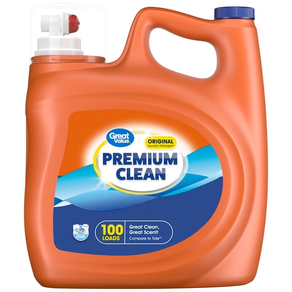 Great Value Premium Clean Original Laundry Detergent 132 fl oz, 100 loads