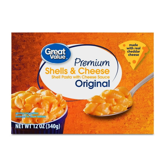 Great Value Premium Original Shells & Cheese, 12 oz