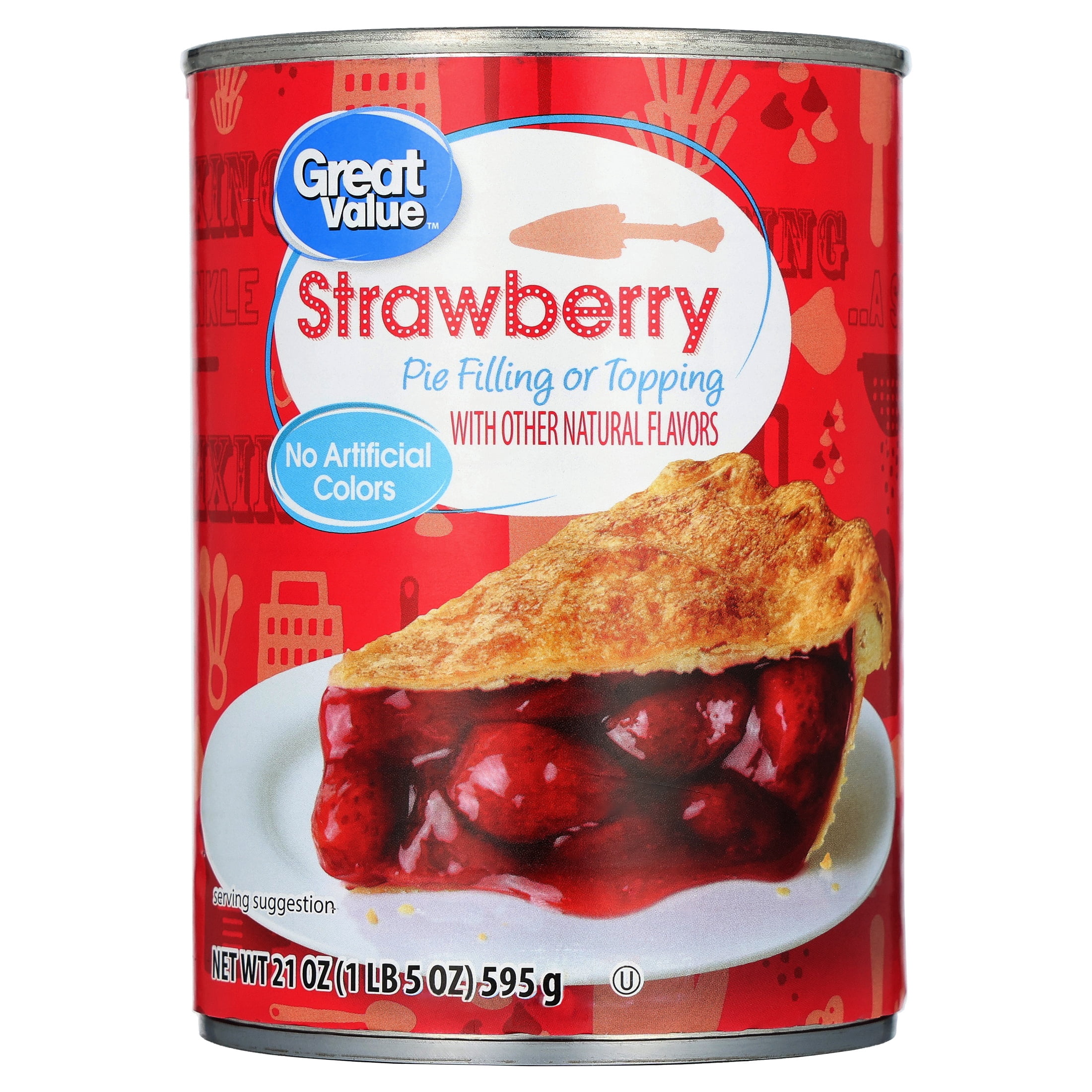 Great Value Strawberry Pie Filling or Topping, 21 oz Can