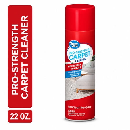 Great Value Pro-Strength Carpet Cleaner Foam, Stain and Odor Remover, 22 oz