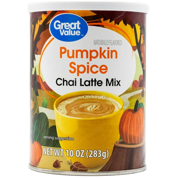 Great Value Pumpkin Spice Chai Latte Mix, 10 oz