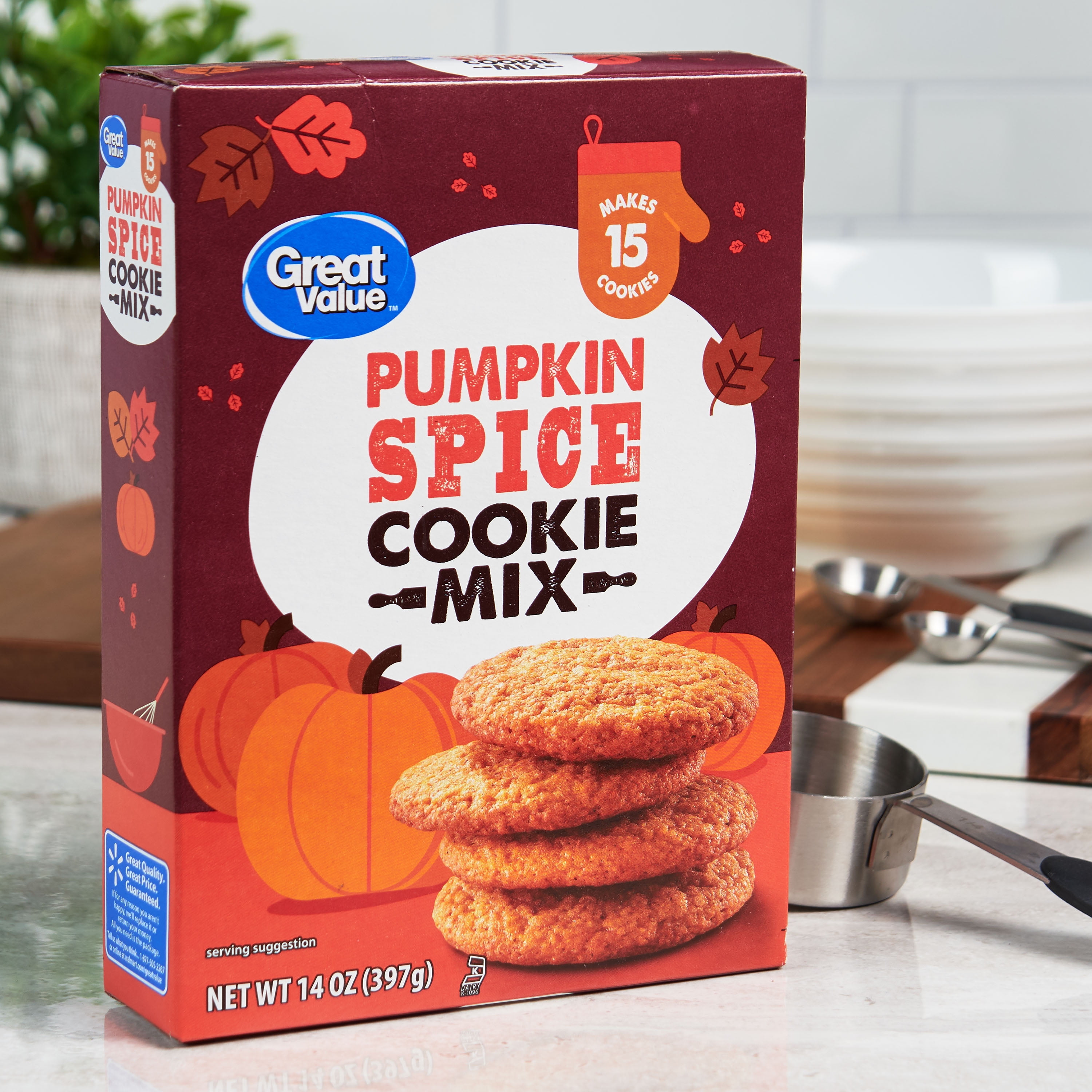 Great Value Pumpkin Spice Cookie Mix, 14 oz Box - Walmart.com