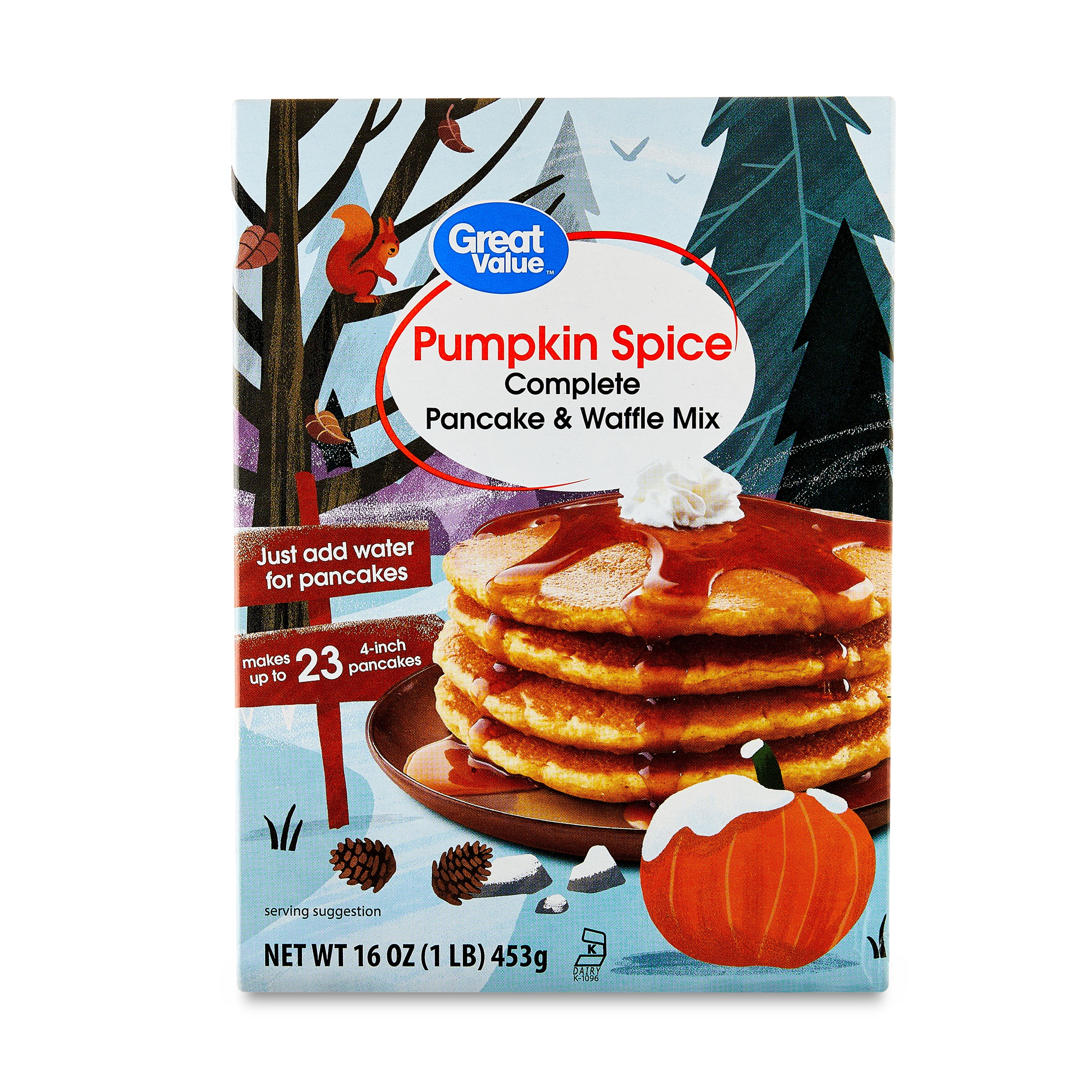 Great Value Pumpkin Spice Pancake & Waffle Mix, 16 oz Box