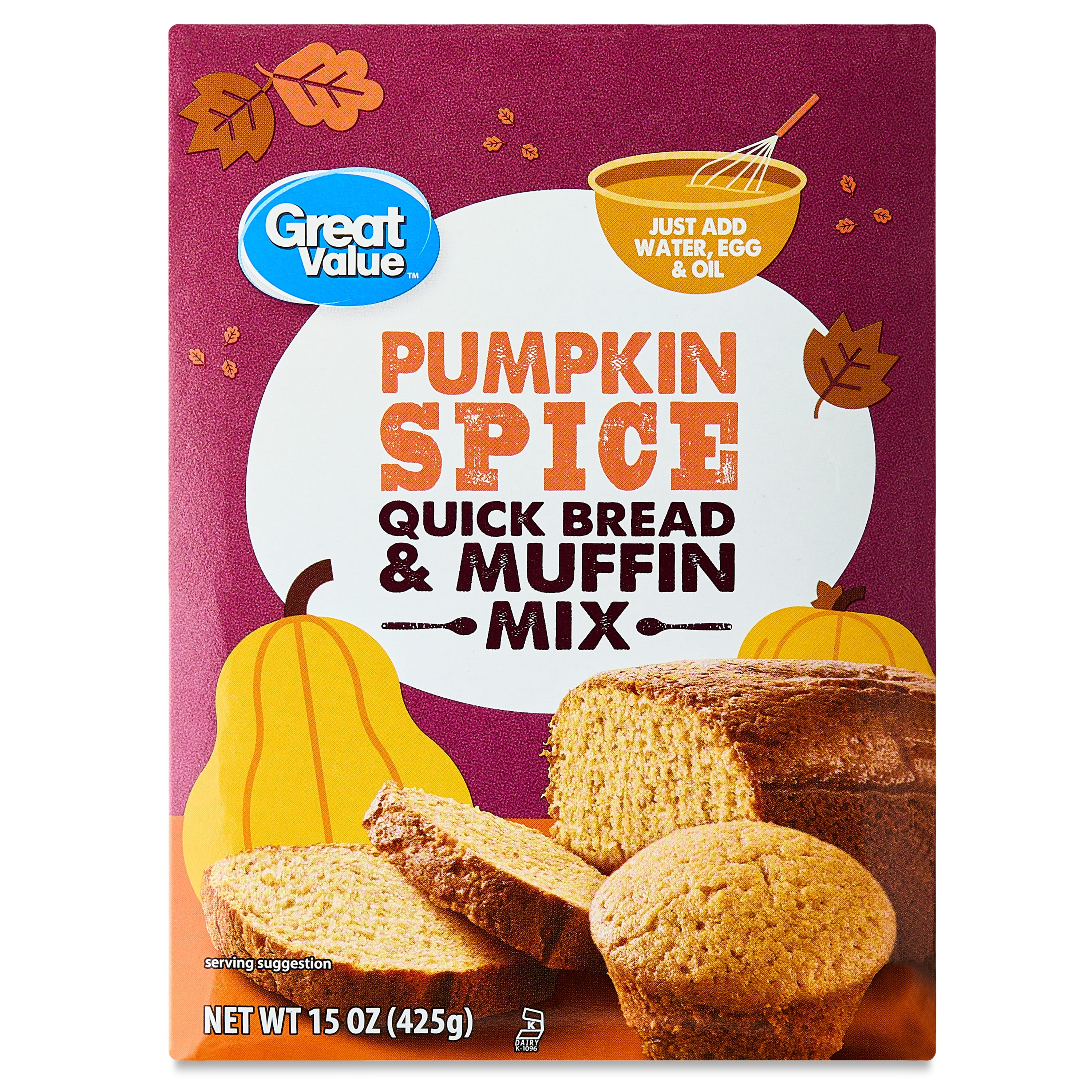 Great Value Pumpkin Spice Quick Bread & Muffin Mix, 15 oz