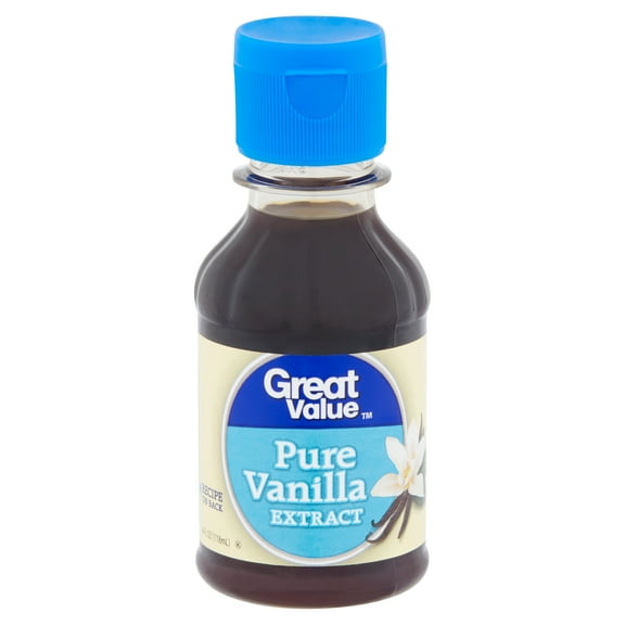 Great Value Pure Vanilla Extract, 4 fl oz (Liquid, Ambient, Plastic Container)