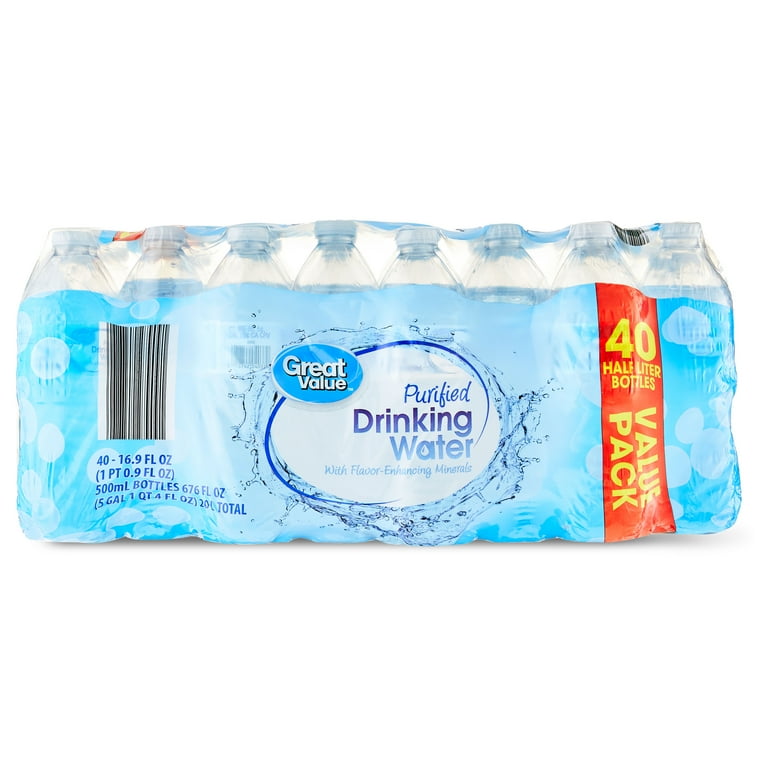 Agua purificada botella de 8 onzas, paquete de 80 botellas pequeñas de  agua, mini botellas de agua, agua embotellada de 8 onzas, botellas de agua