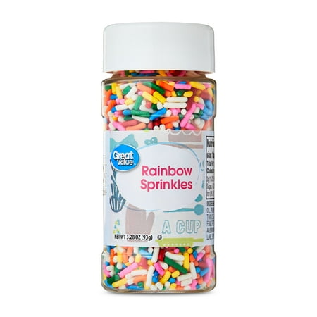 Great Value Rainbow Decorating Sprinkles, 2.7 oz