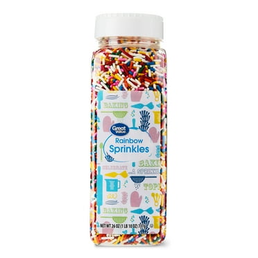 Great Value Rainbow Sprinkles, 26 oz
