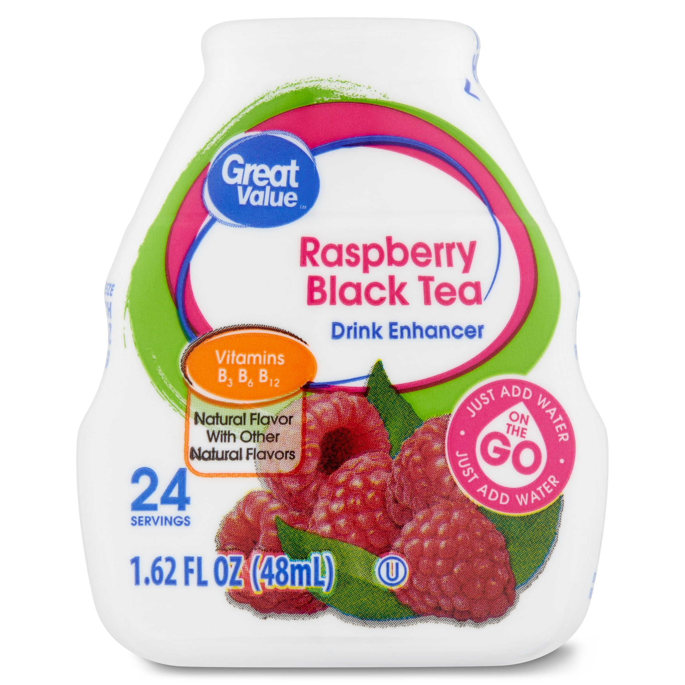 Great Value Raspberry Black Tea Drink Enhancer, 1.62 Fl Oz