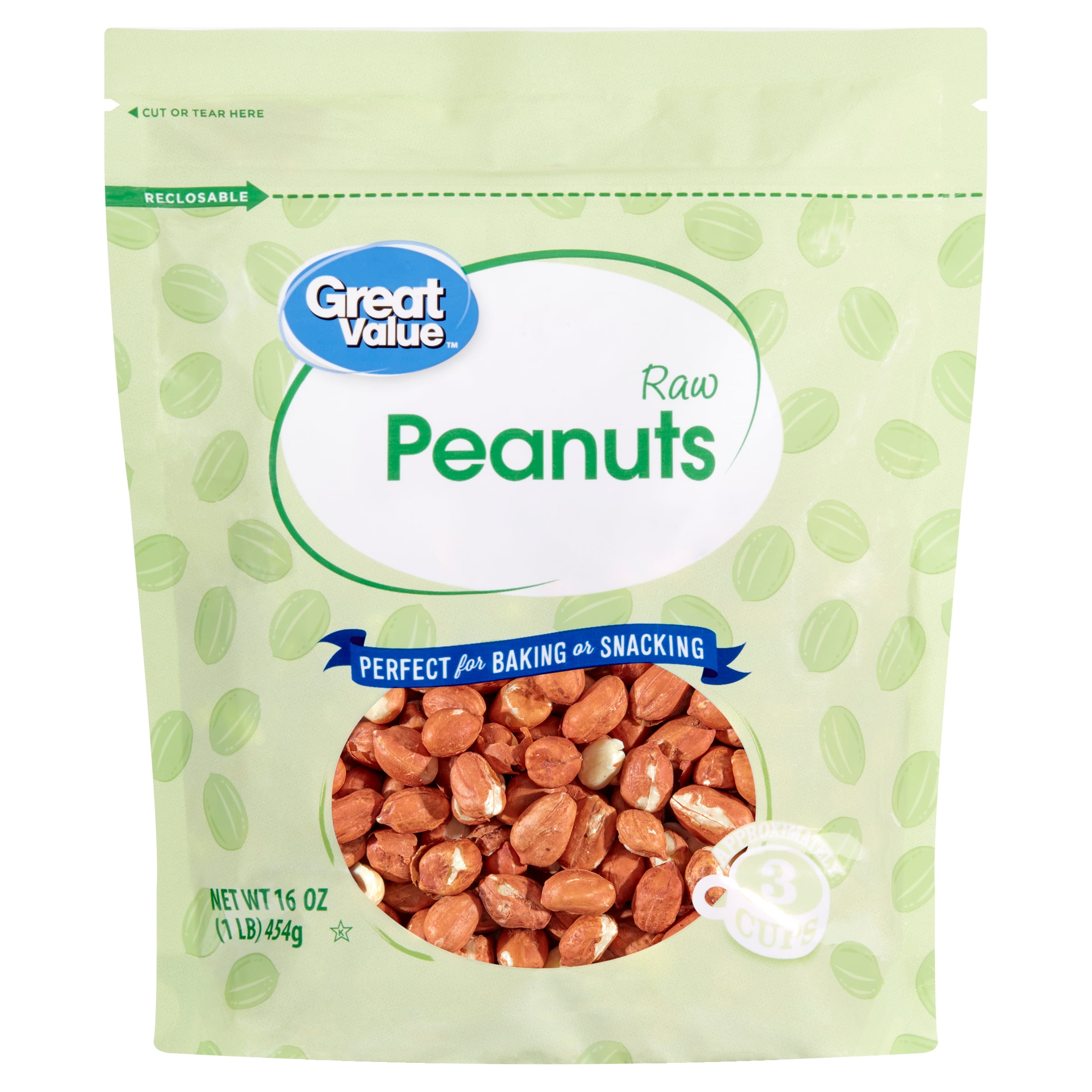 Great Value Raw Peanuts 16 oz Walmart