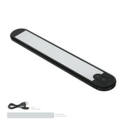 Great Value Rechargeable 10-inch LED Cabinet Light, Black, 100-Lumens, Touch Activated