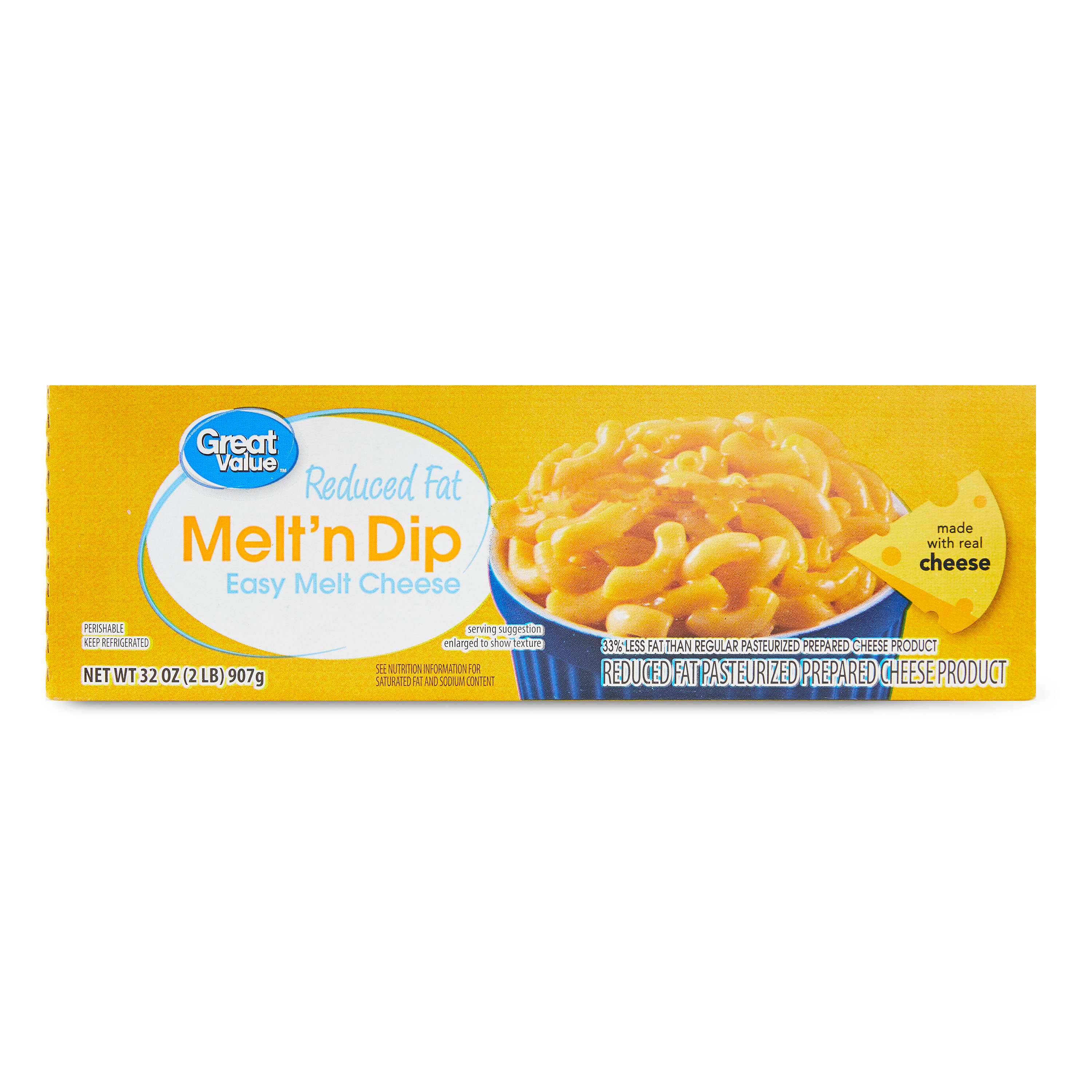 Great Value Reduced Fat Melt'n Dip Easy Melt Cheese, 32 oz - image 1 of 8