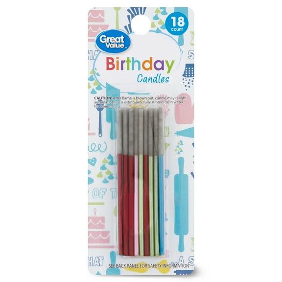 Great Value Relight Sparkling Candles, 18 Count