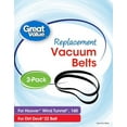 thumbnail image 1 of Great Value Replacement Vacuum Belts, For Hoover Wind Tunnel 160 and Dirt Devil 22, 2 Count, 1 of 5