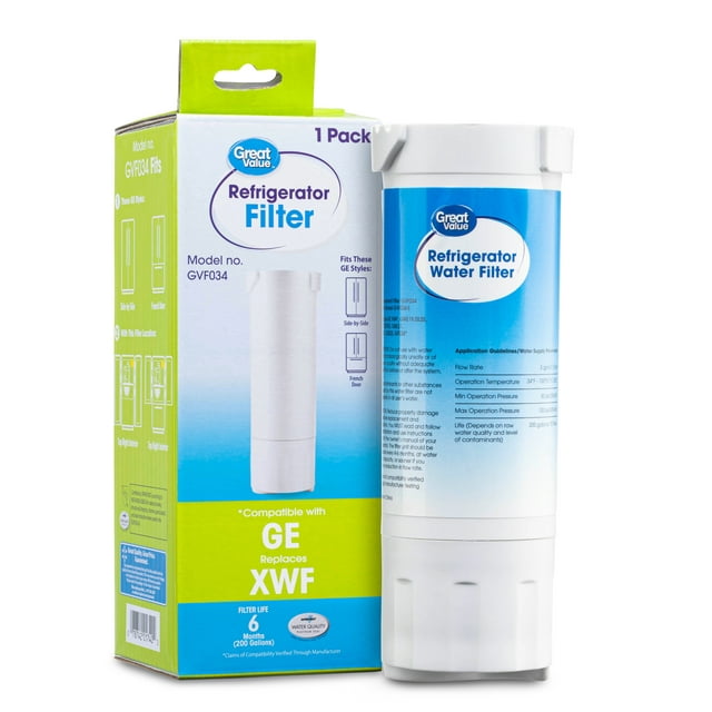 Great Value Replacement for GE XWF (Not XWFE) Refrigerator Water Filter