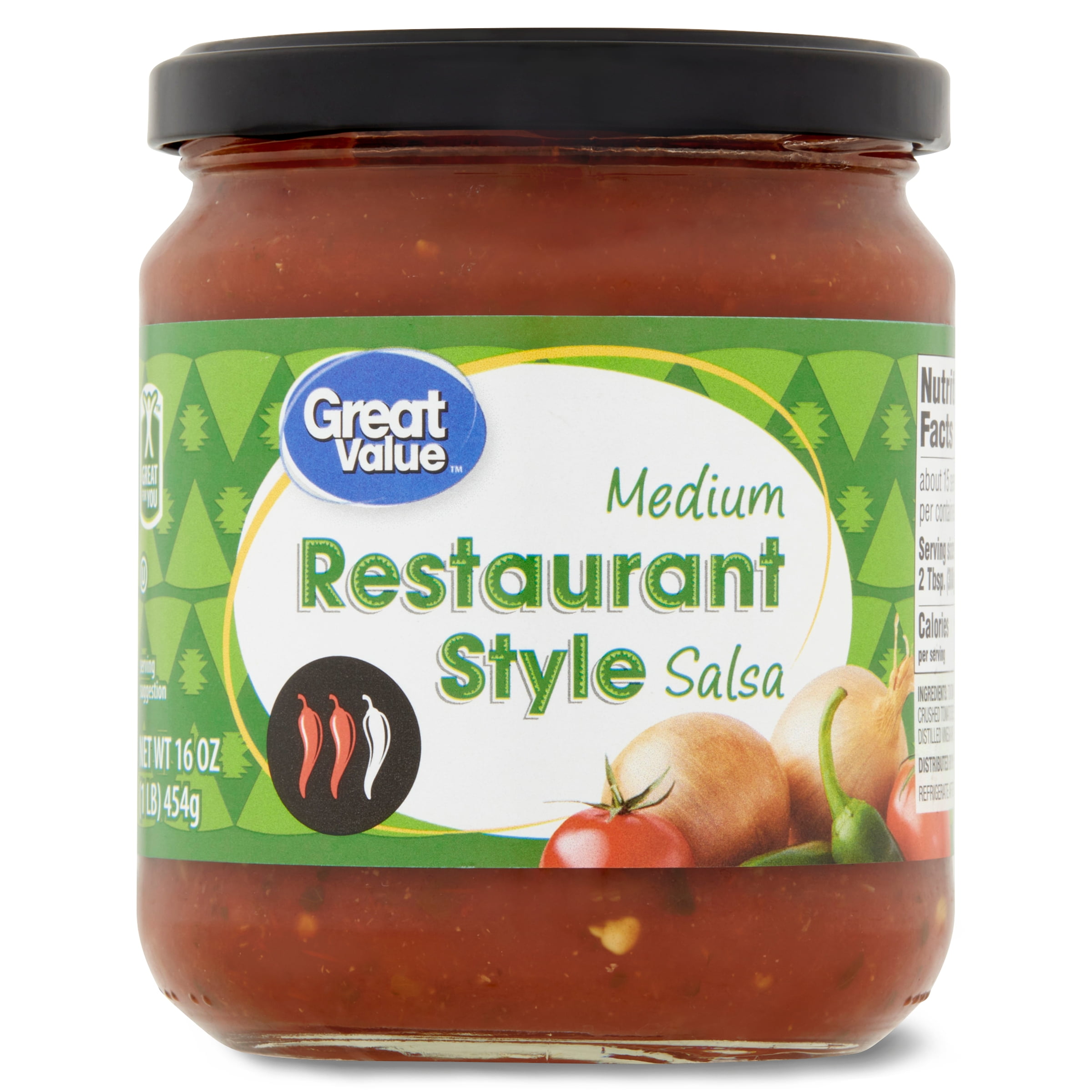 Great Value Restaurant Style Salsa, 16 oz, Shelf Stable