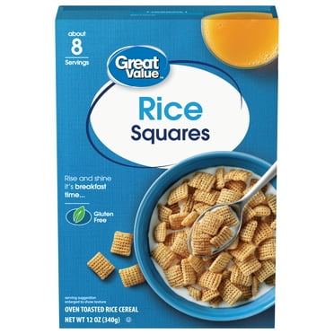 Great Value Rice Squares Breakfast Cereal, 12 oz