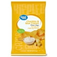 Great Value Rippled Cheddar & Sour Cream Potato Chips, 8 oz