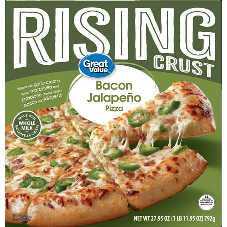 Great Value Rising Crust Bacon Jalapeno Pizza, 27.95 oz (Frozen)