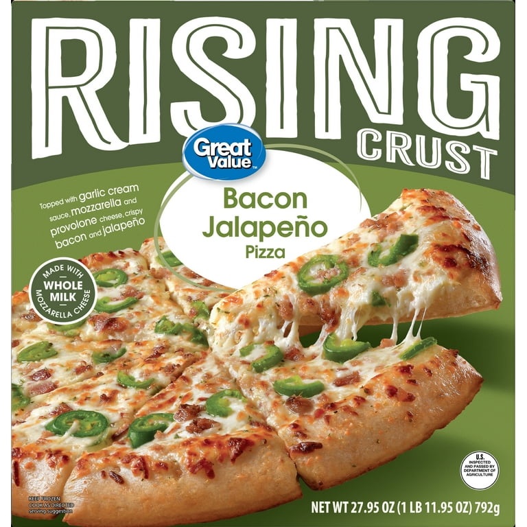 Great Value Bacon Jalapeno Rising Crust Frozen Pizza 27.8oz with