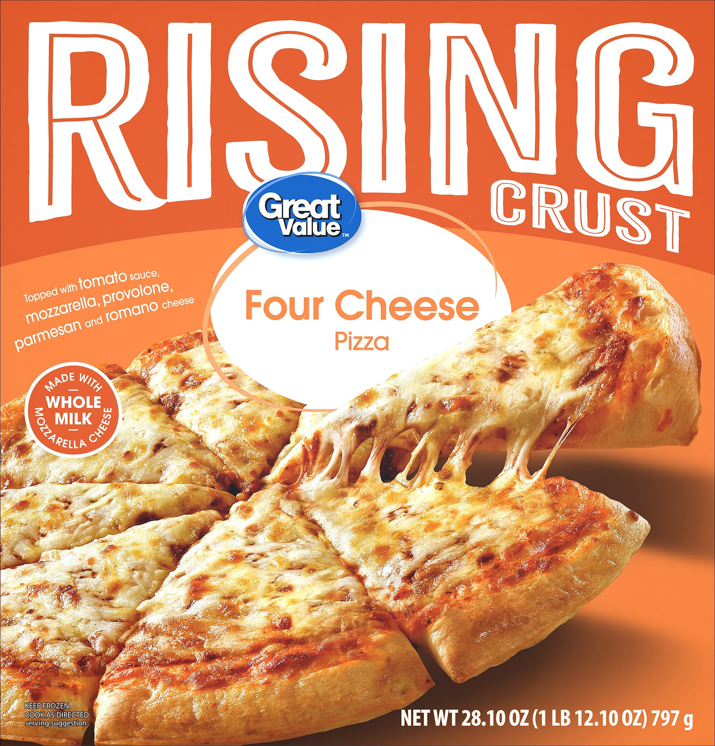 Great Value Rising Crust Cheese Pizza 28.10 oz Frozen with Cheddar