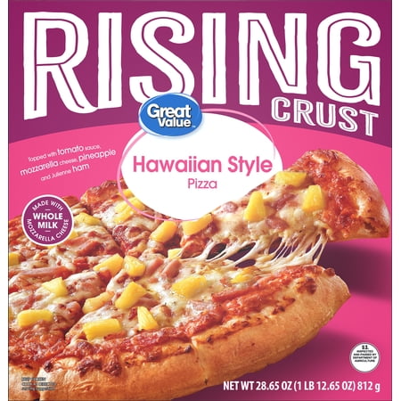 Great Value Rising Crust Hawaiian Pizza, Tomato Sauce, 27.97 oz (Frozen)