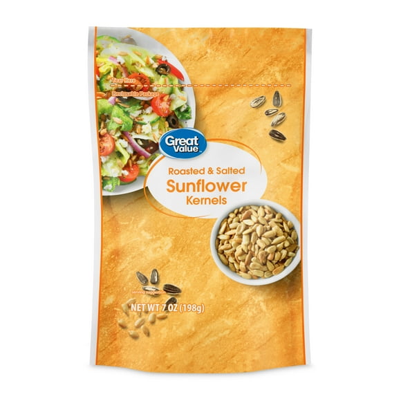 Great Value Roasted & Salted Sunflower Kernels, 7 oz