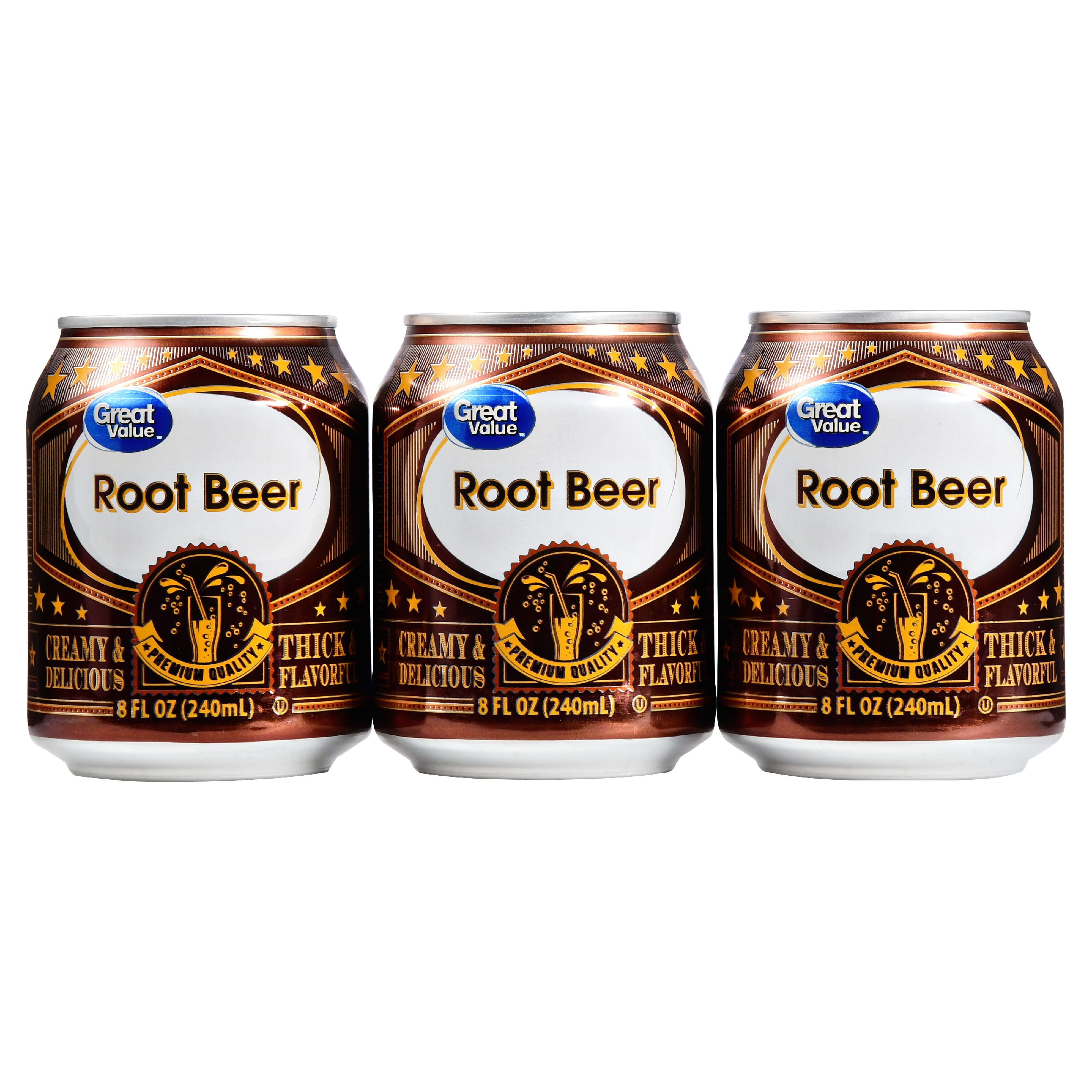 Great Value - Brandclub - Great Value Root Beer, 12 Fl. Oz., 6 Count