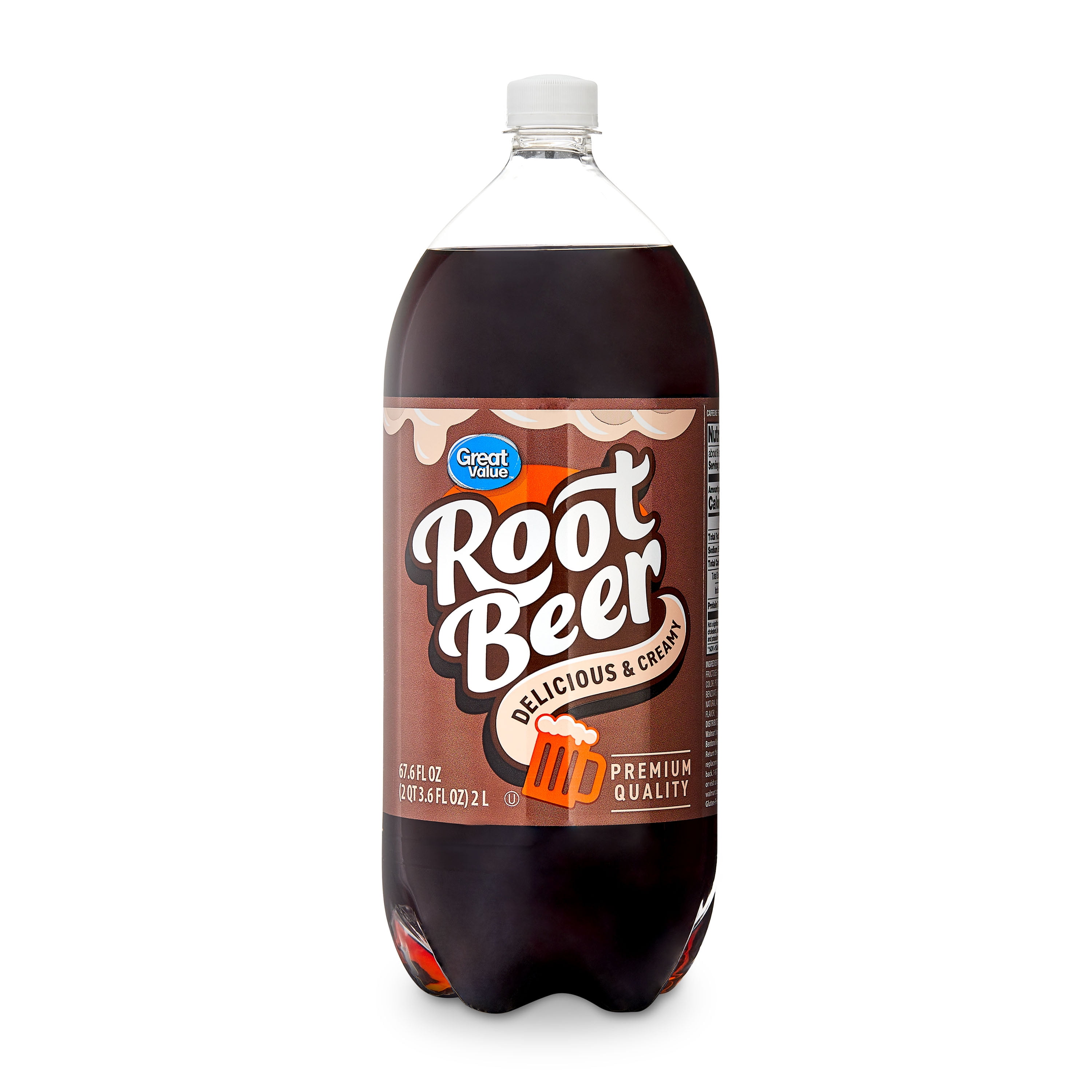 Great Value Root Beer Soda, 2 Liter Bottle