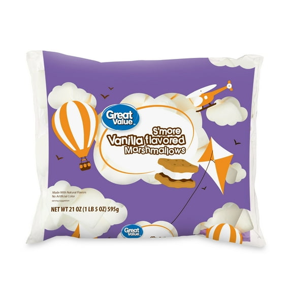 Great Value S'more Vanilla Marshmallows, 21 oz